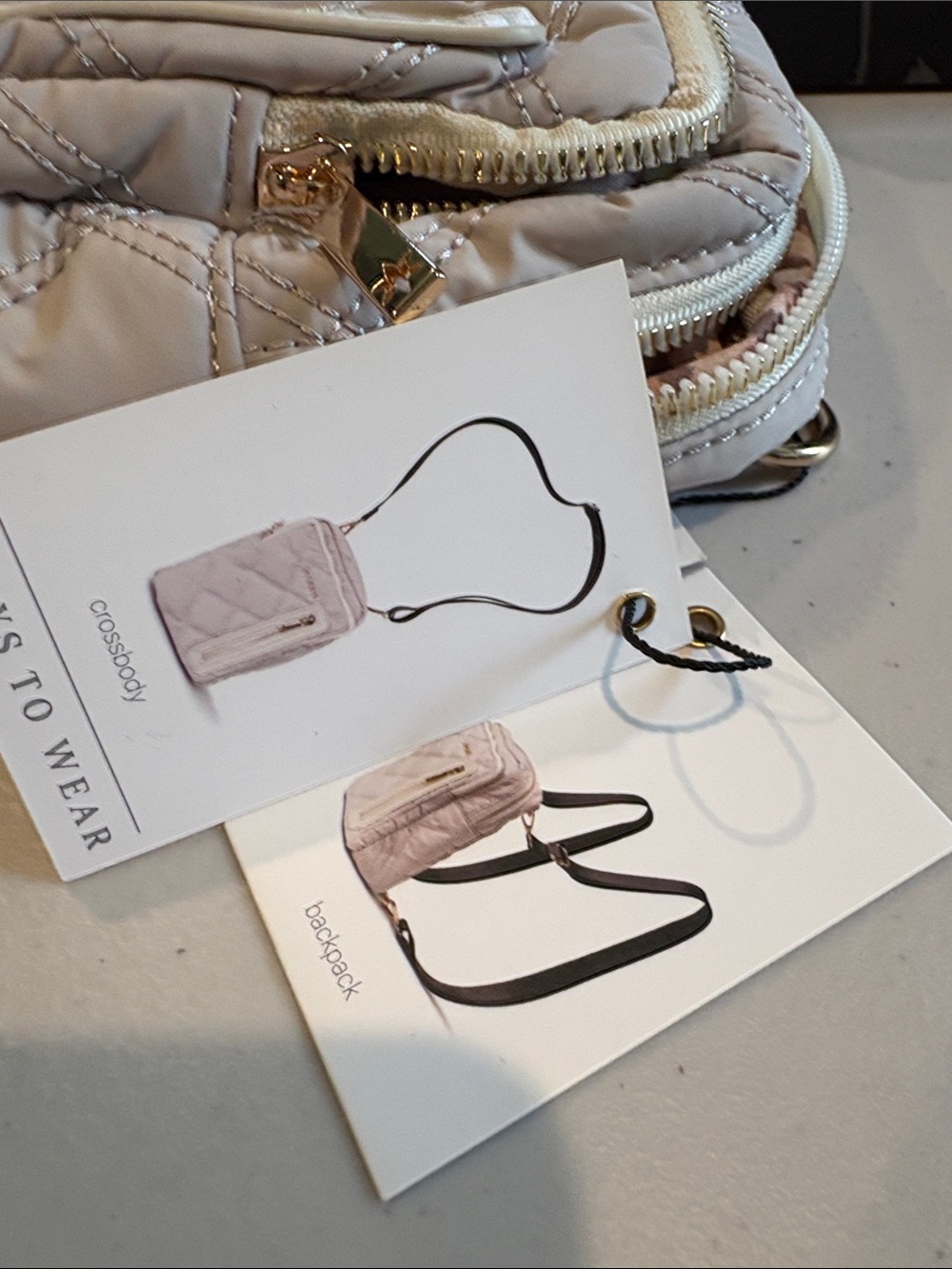Kedzie - Cloud 9 Convertible Sling Bag, purse. NWT. Beige. - Picture 8 of 13